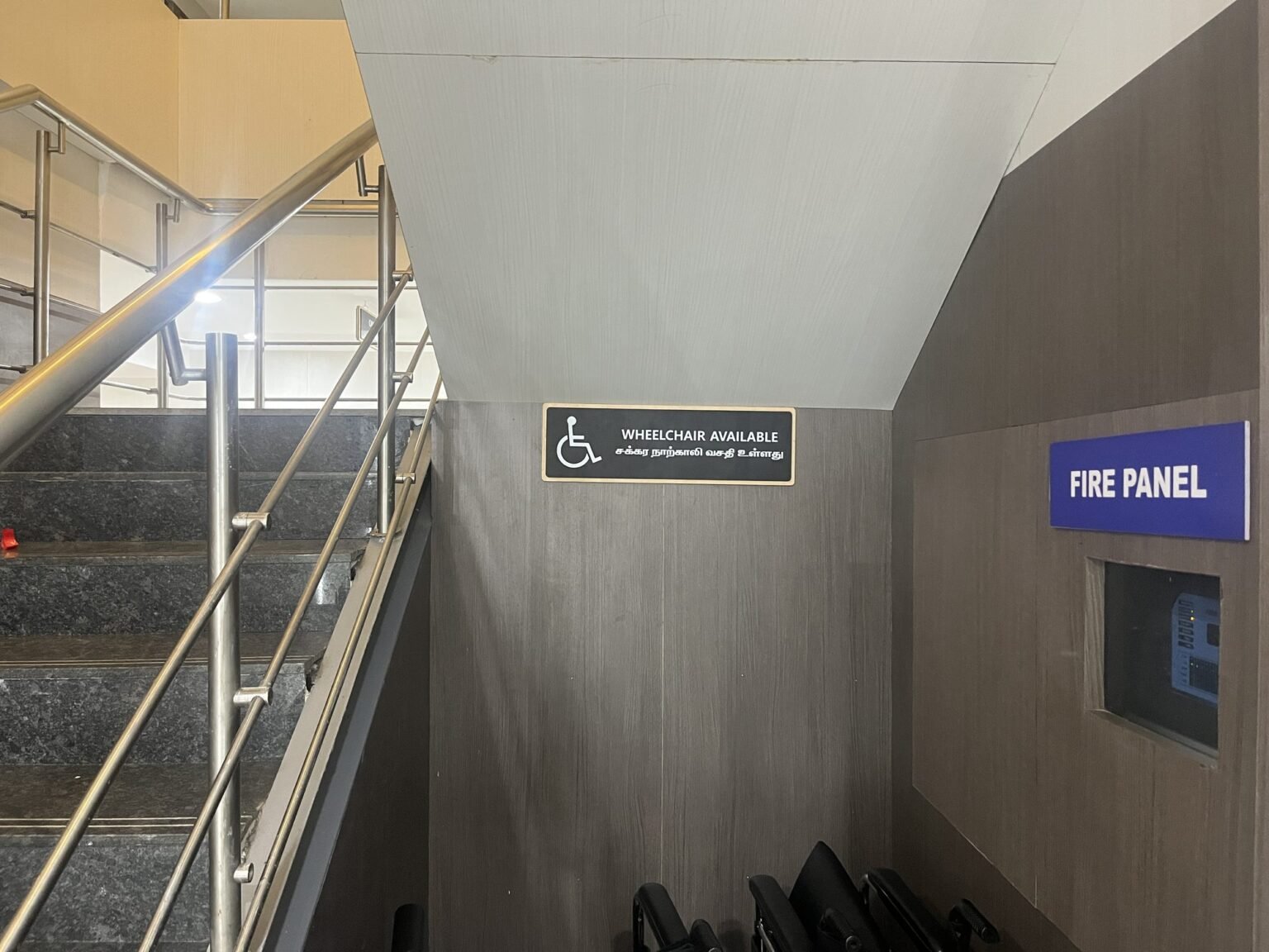 Interior wayfinding signage at The Eye Foundation hospital